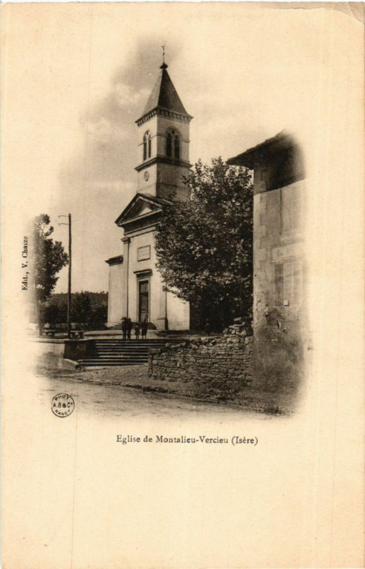 Carte postale ancienne Montalieu-Vercieu - Eglise de Montalieu-Vercieu à Montalieu-Vercieu