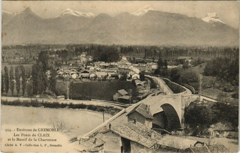 Carte postale ancienne Env. de Grenoble - Les Points de Claix à Grenoble