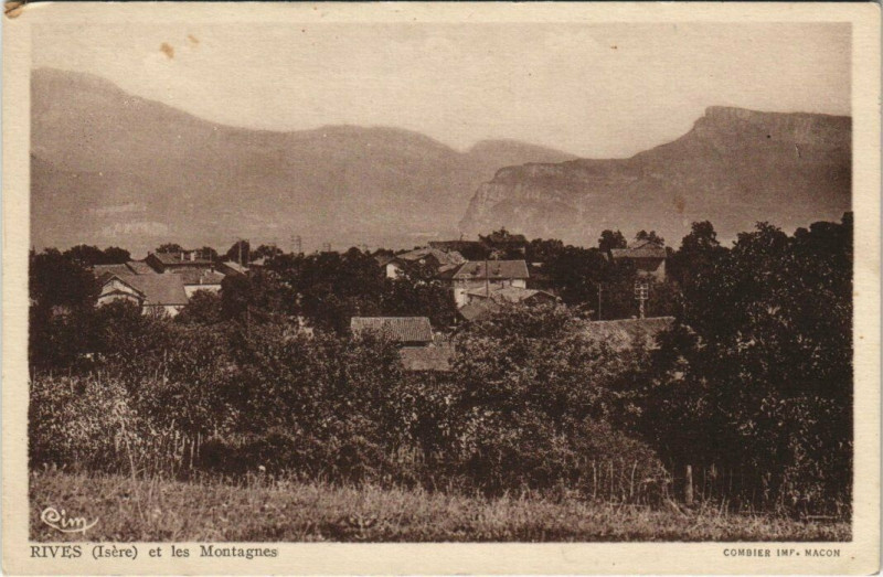 Carte postale ancienne Rives et les Montagnes à Rives