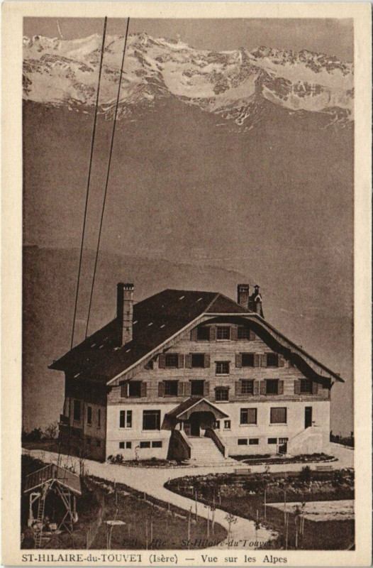 Carte postale ancienne Saint-Hillaire-du-Touvet - Vue sur les Alpes