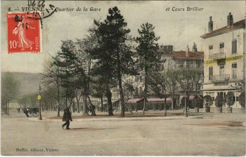 Carte postale ancienne Vienne - Quartier de la Gare à Vienne