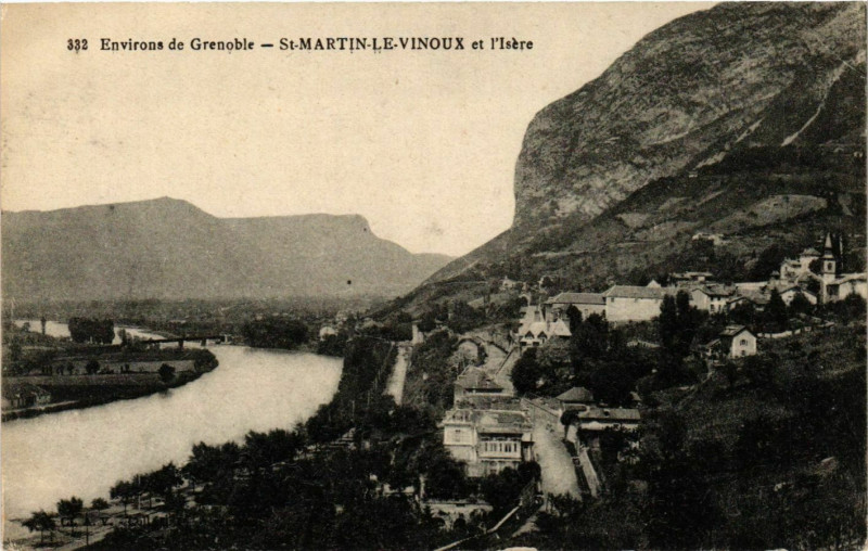 Carte postale ancienne Saint-Martin-le-Vinoux et l'Isere France à Saint-Martin-le-Vinoux