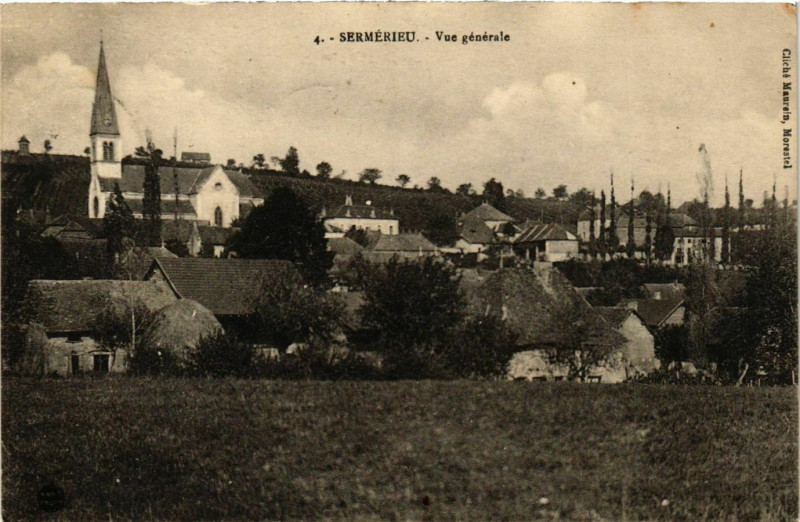 Carte postale ancienne Sermerieu - Vue Generale France à Sermérieu