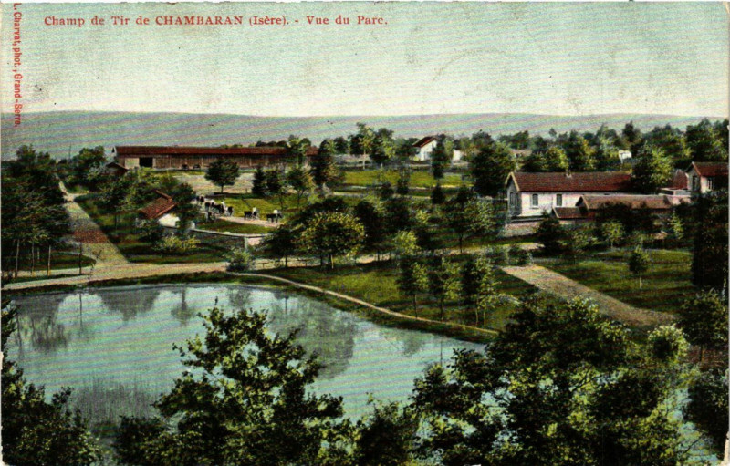 Carte postale ancienne Champ de Tir de Chambaran - Vue du Parc France