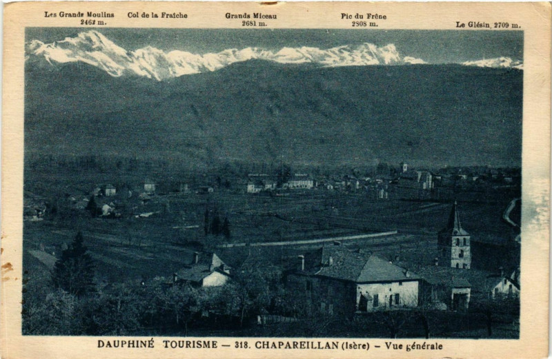Carte postale ancienne Chapareillan - Vue Generale France à Chapareillan