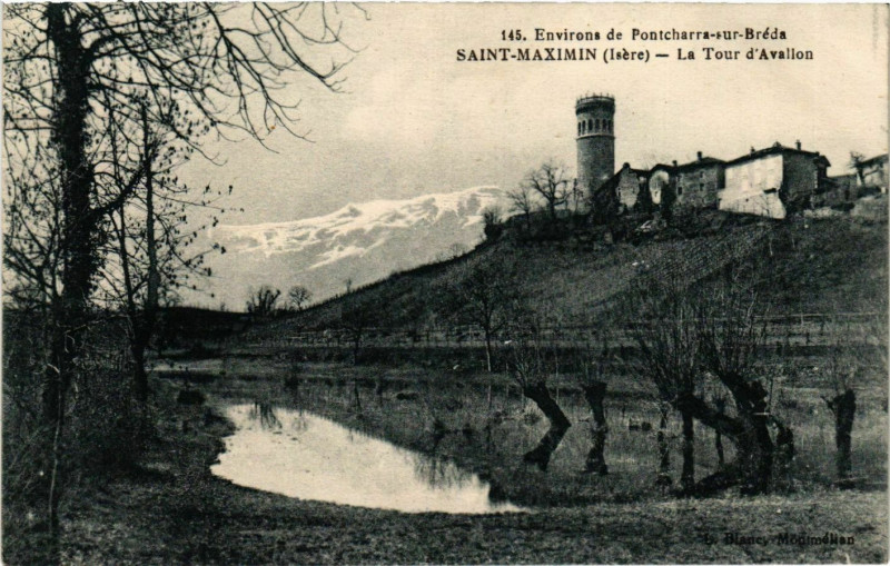 Carte postale ancienne Saint-Maximin - La Tour d'Avallon France à Saint-Maximin