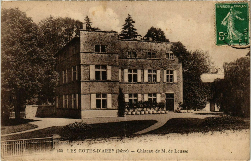 Carte postale ancienne Les Cotes-d'Arey - Chateau de M. de Leusse France aux Côtes-d'Arey