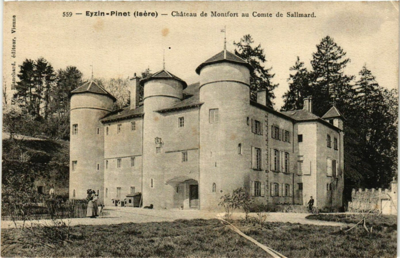 Carte postale ancienne Eyzin-Pinet - Chateau de Montfort au Comte de Sallmard France à Eyzin-Pinet