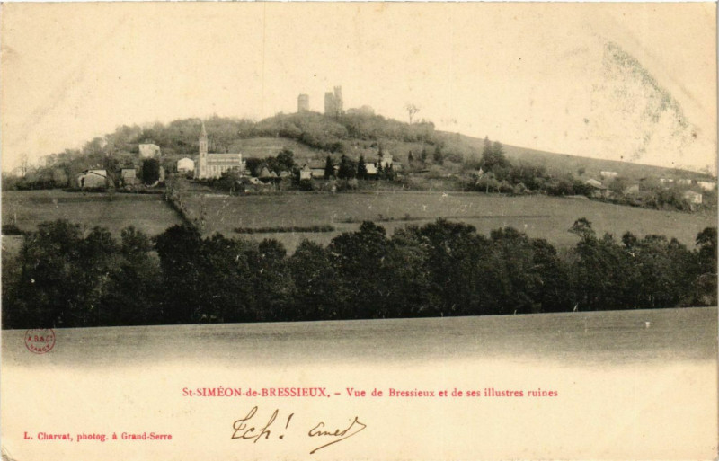 Carte postale ancienne Saint-Simeon-de-Bressieux - Vue de Bressieux France à Saint-Siméon-de-Bressieux