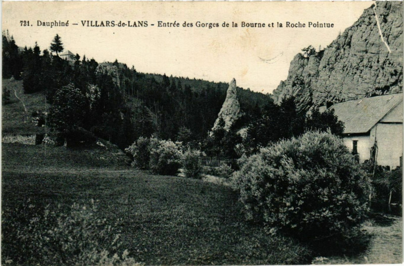 Carte postale ancienne Villars-de-Lans - Entree des Gorges de la Bourne France