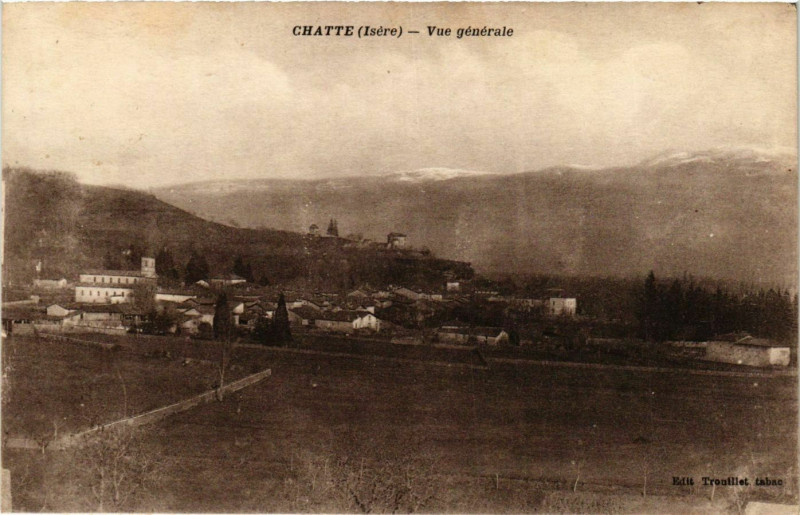 Carte postale ancienne Chatte - Vue Generale France à Chatte