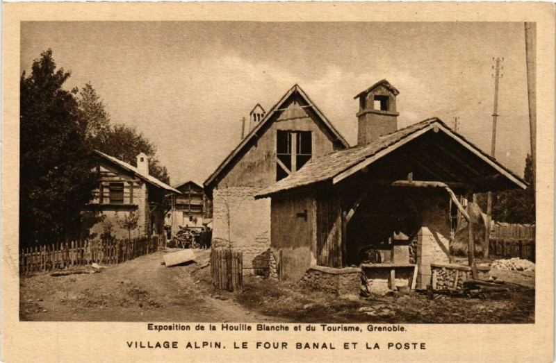Carte postale ancienne Grenoble - Exposition - Village Alpin France à Grenoble