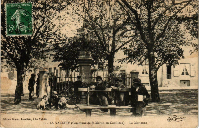 Carte postale ancienne La Valette - La Marianne France à La Valette