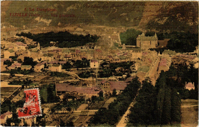Carte postale ancienne Vizille - Vue Generale France à Vizille