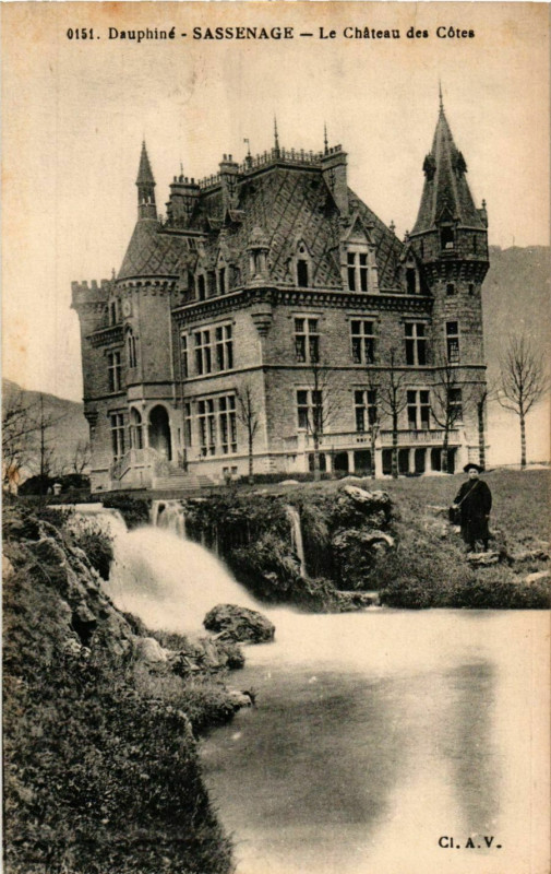 Carte postale ancienne Sassenage - Le Chateau des Cotes France à Sassenage