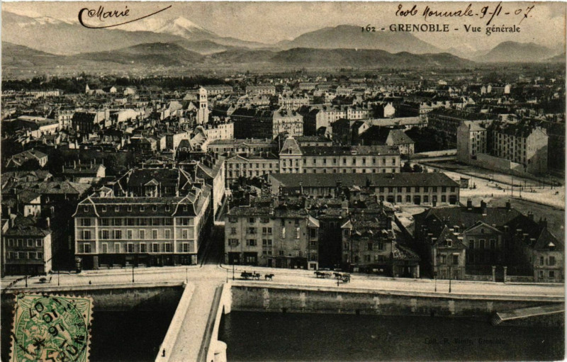 Carte postale ancienne Grenoble - Vue Generale France à Grenoble