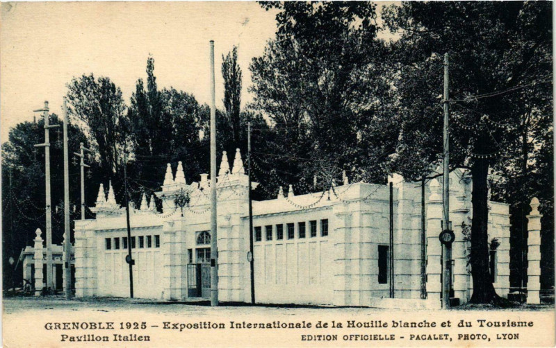Carte postale ancienne Grenoble - Exposition Internationale - Pavillon Italien France à Grenoble