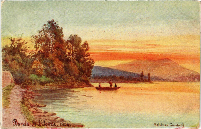 Carte postale ancienne Bords de l'Isere. 1904