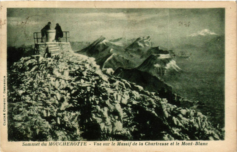 Carte postale ancienne Sommet du Moucherotte - Vue sur le Massif de la Chartreuse et ...