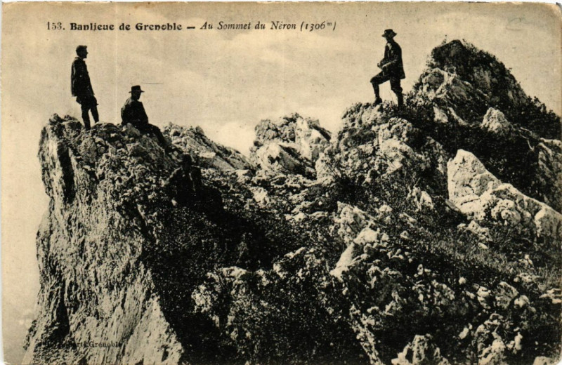 Carte postale ancienne Au Sommet du Néron (1306 m) à Saint-Martin-le-Vinoux