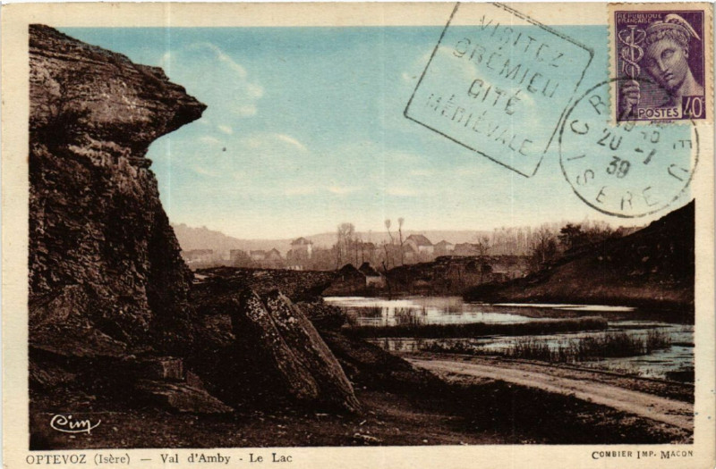 Carte postale ancienne Optevoz - Val d'Ambry - Le Lac à Optevoz