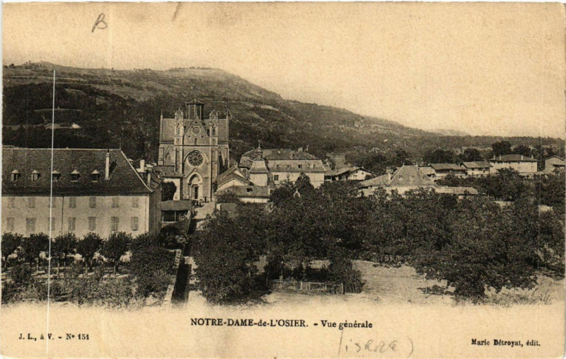 Carte postale ancienne Notre-Dame de-L'Osier - Vue generale à Notre-Dame-de-l'Osier