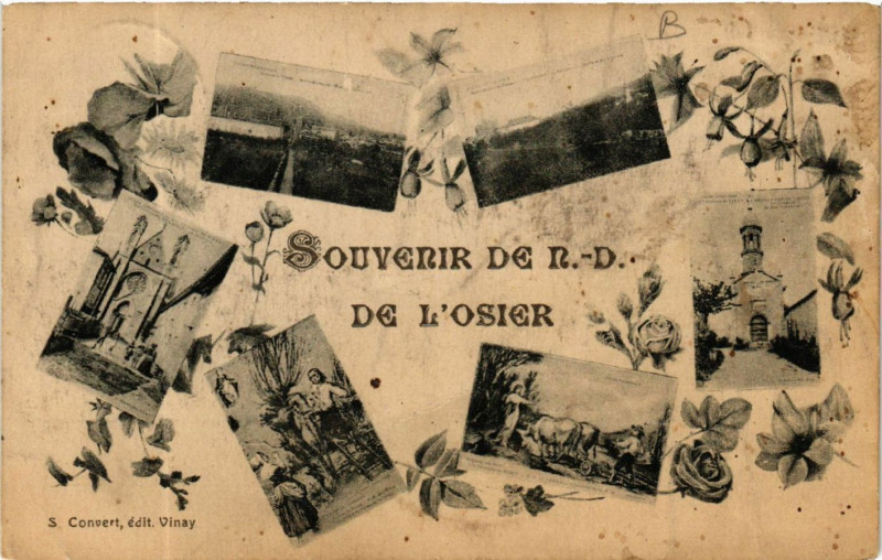 Carte postale ancienne Souvenir de N.-D. de l'Oisier
