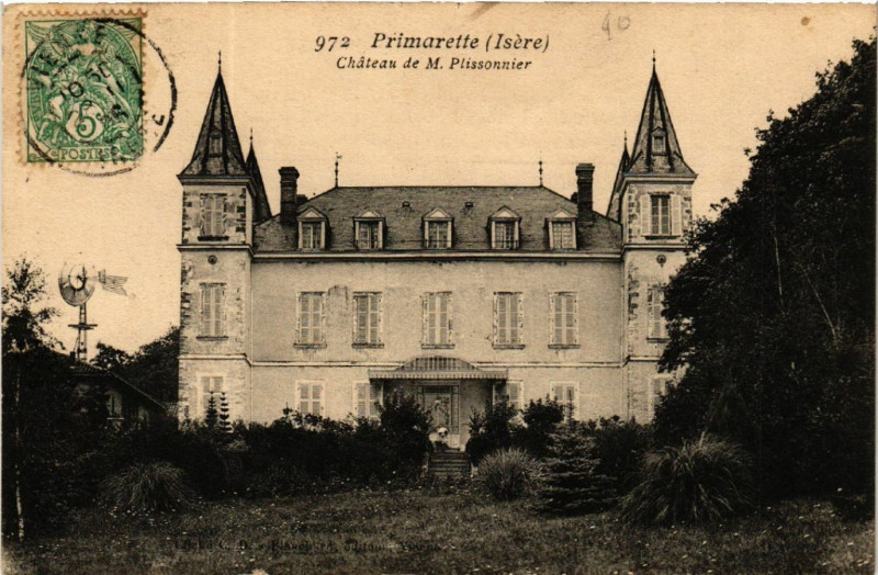 Carte postale ancienne Primarette (Isere) - Chateau de M.Plissonnier à Primarette