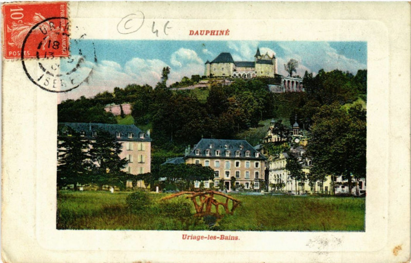 Carte postale ancienne Uriage-les-Bains - Vue - Scene - Dauphiné