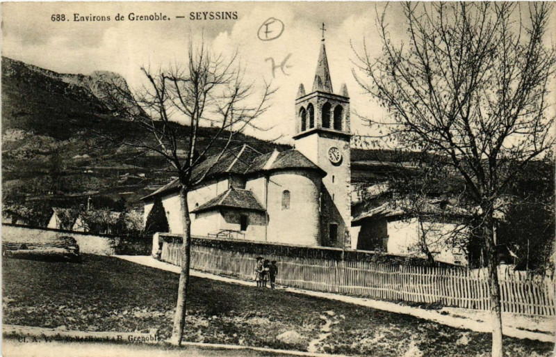 Carte postale ancienne Seyssins - Scene - Env. de Grenoble à Seyssins