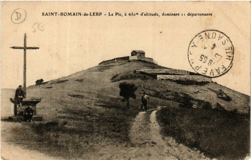 Carte postale ancienne Saint-Romain-de-Lerp - Le Pic