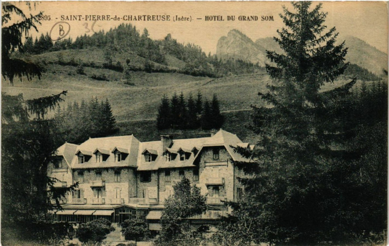 Carte postale ancienne Saint-Pierre-de-Chartreuse - Hotel du Grand Som à Saint-Pierre-de-Chartreuse