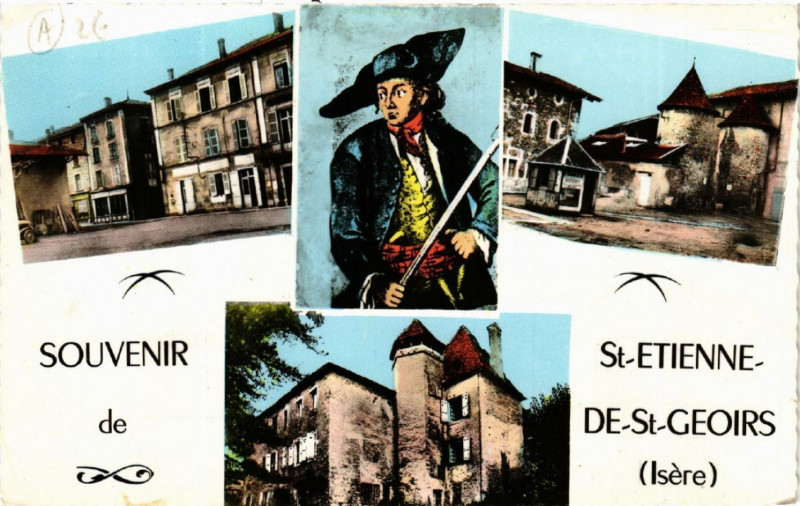 Carte postale ancienne Saint-Etienne-de-Saint-Geoirs - Scenes à Saint-Étienne-de-Saint-Geoirs