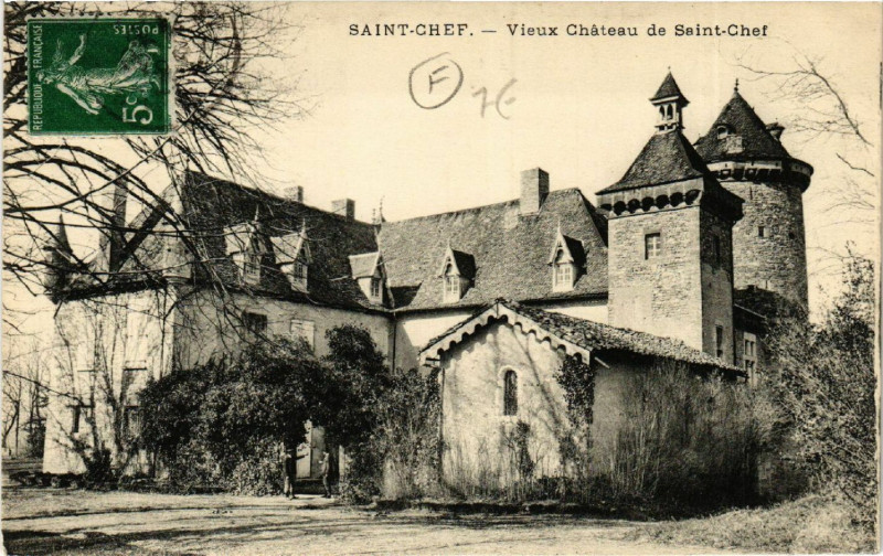 Carte postale ancienne Saint-Chef - Vieux Chateau de Saint-Chef à Saint-Chef