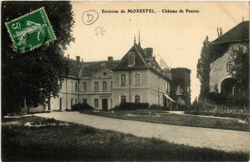 Carte postale ancienne Passins - Chateau de Passins - Env. de Morestel à Morestel