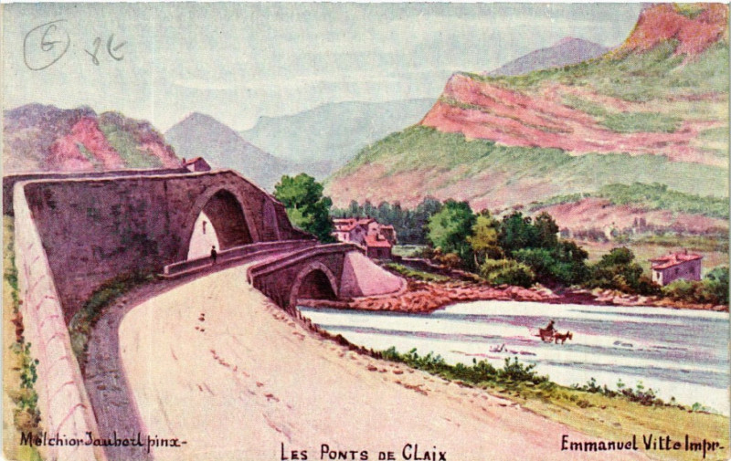 Carte postale ancienne Les Ponts de Claix à Claix