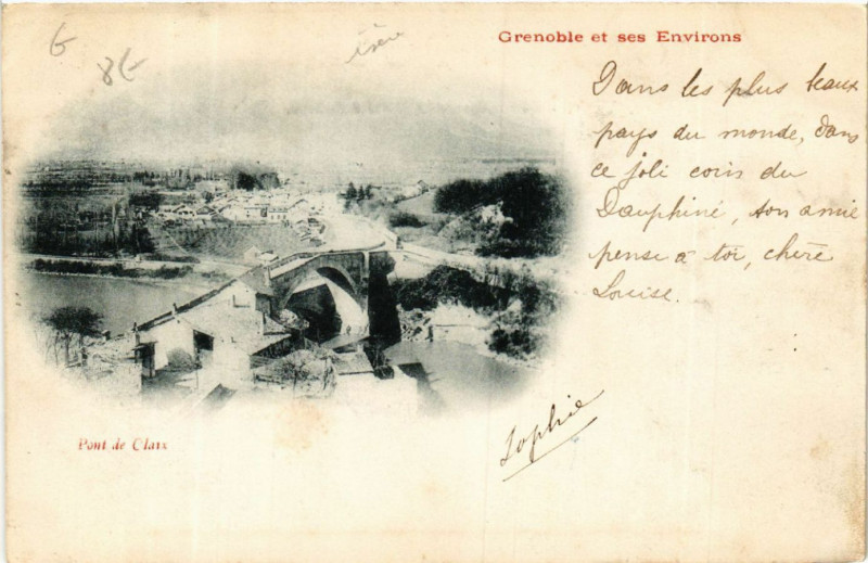 Carte postale ancienne Claix - Pont-de-Claix - Grenoble et ses Env. à Claix