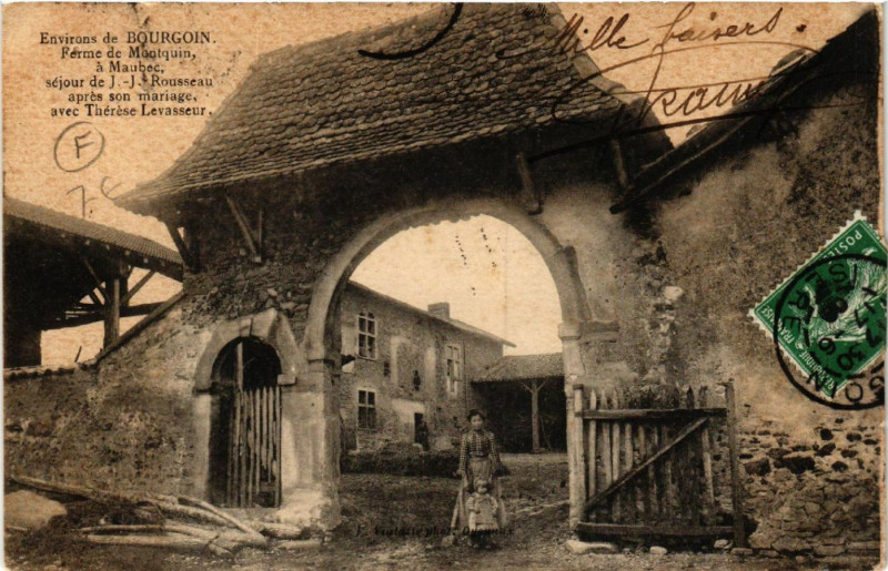 Carte postale ancienne Bourgoin - Ferme de Montquin