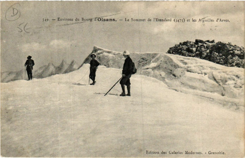 Carte postale ancienne Bourg-d'Oisans - Env. - Le Sommet de l'Etendard
