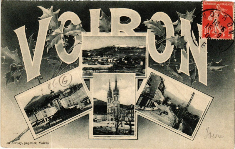 Carte postale ancienne Voiron - Scenes à Voiron