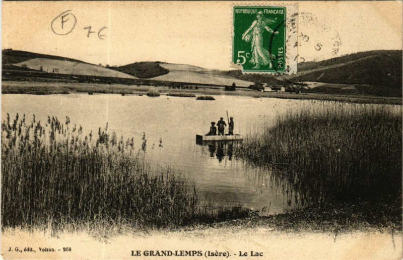 Carte postale ancienne Le Grand-Lemps - Le Lac au Grand-Lemps