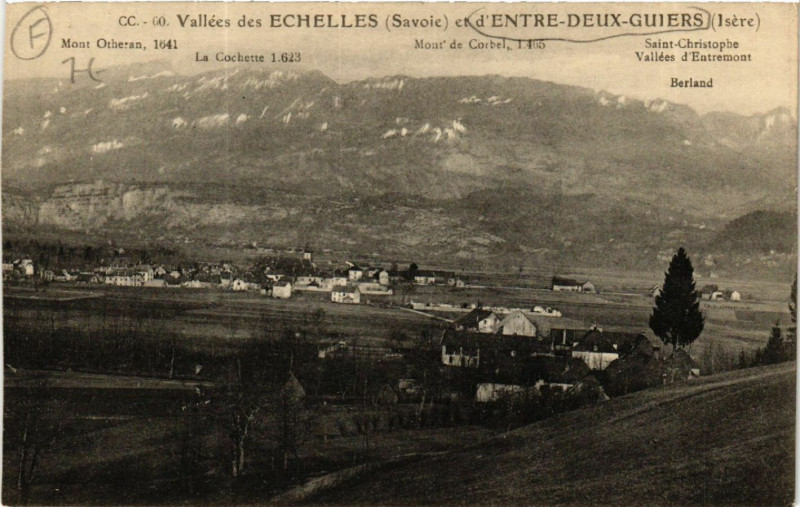 Carte postale ancienne Entre-Deux-Guiers - Vallées des Echelles et d'Entre-Deux-Guiers à Entre-deux-Guiers