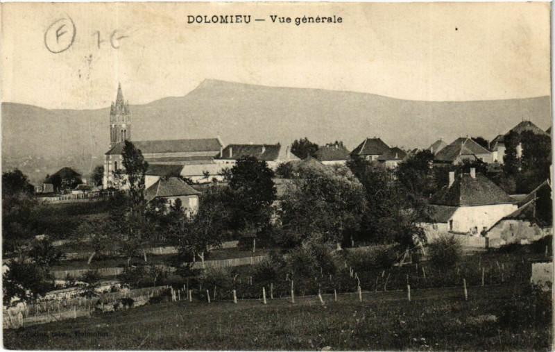 Carte postale ancienne Dolomieu - Vue générale à Dolomieu