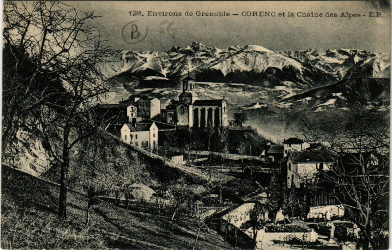 Carte postale ancienne Corenc - Corenc et la Chaine des Alpes - Env. de Grenoble à Corenc