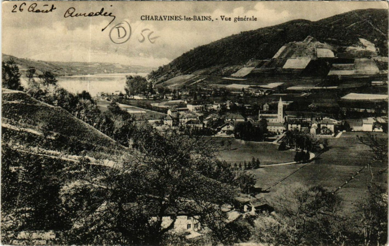Carte postale ancienne Charavines-les-Bains - Vue générale à Charavines
