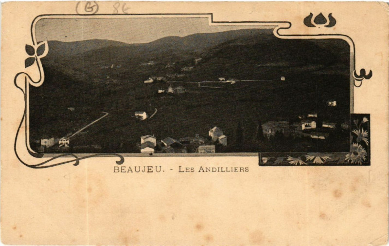 Carte postale ancienne Beaujeu - Les Andilliers