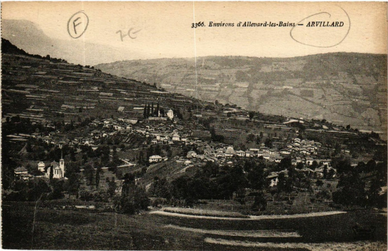Carte postale ancienne ArVILLARD - Vue - Env. d'Allevard-les-Bains à Allevard