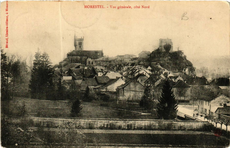 Carte postale ancienne Morestel - Vue générale cote Nord à Morestel