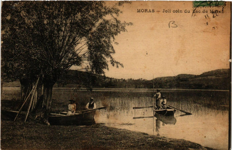 Carte postale ancienne Moras - Joli coin du Lac de Moras à Moras