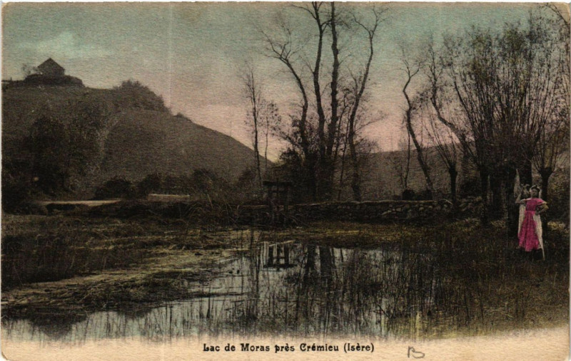 Carte postale ancienne Lac de Moras pres Gremieu - à Moras